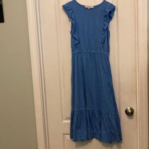 Blue sleeveless dress
